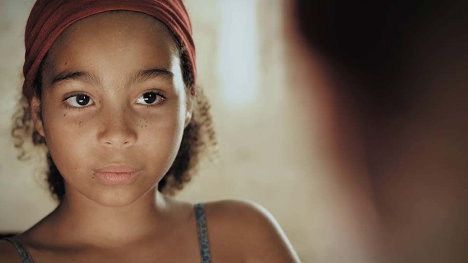 Close-up of a young girl's face